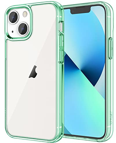 JETech Case for iPhone 13 6.1-Inch, Shockproof Bumper Cover, Anti-Scratch Clear Back (Midnight Green)