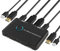 KVM Switch 4K@60Hz 2 porte, Commutatore HDMI USB per 1 monitor 2 PCs, condivisione di mouse, tastiera, Ultra HD, inclusi 2 cavi HDMI e 2 cavi USB