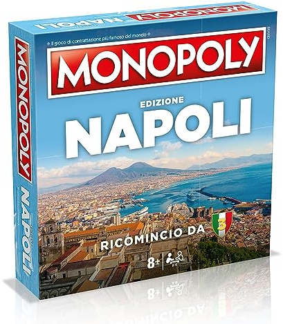 Winning Moves Monopoly Napoli City – Brettspiel für Erwachsene und Kinder, 2 bis 6 Spieler, Alter 8+