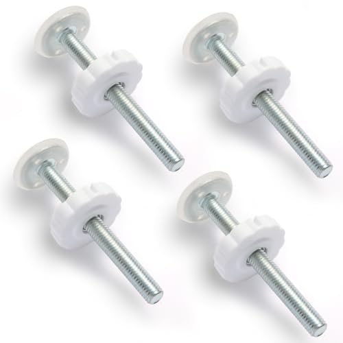 Barrière sécurité Enfant 4 pcs M10 Tige filetée pour barrière bébé ou Animal de Compagnie Stair Gate Tendeur Vis Stair Gate escalier Extension Lead Screw Rods Kit de vis（Blanc）-Longueur 100mm