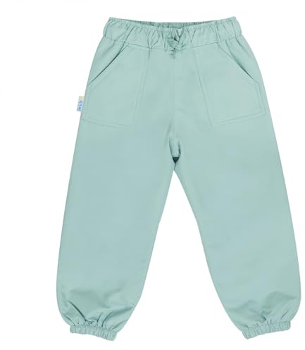 JAN & JUL Waterproof Rain Pants for Kids, Packable and Windproof (Dusty Mint, Size 5T)