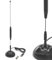 hb-digital DVB-T/T2 Aktive Stabantenne mit Sockel und Verstärker 22dB DAB+ UKW Terrestrische Antenne Zimmerantenne IEC-Anschluss stecker inkl. F-Stecker Adapter
