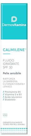 Dermovitamina Calmilene fuktgivande vätska SPF 30 – ansiktskräm – med solskydd SPF 30 – för känslig hud – ingen vit patina effekt – med hyaluornisk syra – 40 ml