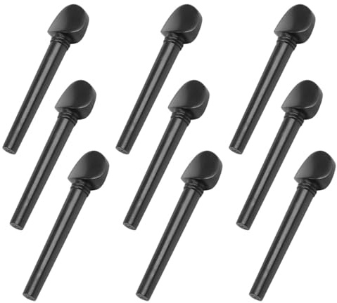 UTHCLO 12 Stück Schwarzes Oud Zubehör aus Synthetischem Material Stabile und Bruchsichere Stimmwirbel mit Fischauge Geeignet für Oud Musikinstrumente