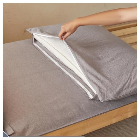 Tapis de couchage pliable, Housse de matelas futon en coton japonais à fermeture éclair, plusieurs tailles(F,120x200cm/47x79in)