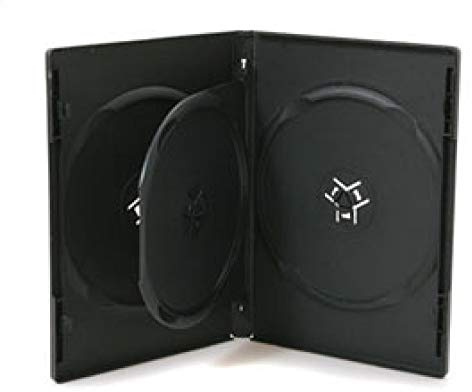 MediaRange DVD-Hülle, für 3 Discs, 14mm, Schwarz, 50er-Pack | 50er-Pack | Coverfolie | Booklet-Halter | für 3 Discs