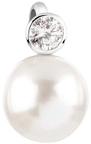 Nenalina Perlen Anhänger für Halskette Damen mit Zirkonia 925 Silber | Damen-Charm-Anhänger für alle gängigen Charmträger Charm-Club Clasp-Charms 925er Sterling-Silber