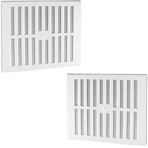 2X Hit & Miss White Adjustable Large Air Vent 11.25 x 10.5 Ventilator Cover