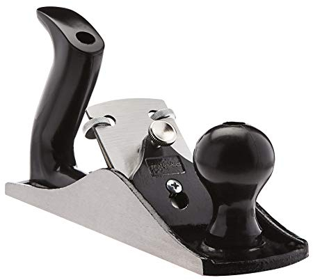 Amazon Basics Pialla a mano universale regolabile n. 4 - lama da 50,8 mm e manico in plastica per la lavorazione di precisione del legno, 5 cm, Nero