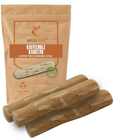 Wildfang® Coffee Wood Dog Chew XL – Durable Dog Toys for Aggressive Chewers, Dental Stick for Teething Puppy, Training for Chewing Muscles, Coffee Tree Sticks for X-Large Dogs (Over 45kg), Pack of 3