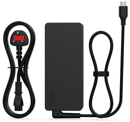 65W Charger Compatible with Lenovo IdeaPad 20V 3.25A USB-C UK Plug | Fits IdeaPad 3, 1, Slim 3, S145, S340, 320, 330, Yoga 510, 710, Flex 4/5, Chromebook N22, Miix 510. Replaces ADLX65YDC3A