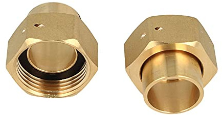 Schlösser Wasserzähler Verschraubungs Set mit 22 mm Lötmuffe x 1 Zoll Überwurfmutter - ms-blank - 0022452200001