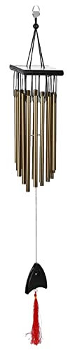 YXSH Massivholz Bronze Windspiele Metall Multi-Tube Anti-Rost Windspiele Kupferlegierung Übergroße Glücksbringer Geburtstagswünsche