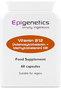 Vitamin B12 Adenosylcobalamin & Methylcobalamin DR | B12 Supplement 1000mcg (1mg) | 60 Vegan Friendly Capsules UK Made | 1 Capsule Daily (2 Month Supply)