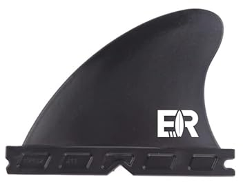 Eisbach Riders Sustainable Surfboard Future Rapid River Surfing Finne (Schwarz, Medium - 2.6) - Made in Germany aus recycelten Kunststoff
