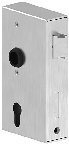 STEINBACHER© | Edelstahl Schlosskasten mit Schloss, 40x94,5x173mm, V2A