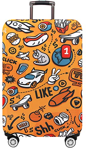 Hayisugal Kofferhülle Gepäckabdeckung waschechter Schutzkoffer-Cover - Reise-elastischer Spandex-Koffer-Protector Für Gepäckstücke, XL (29-32 Zoll)