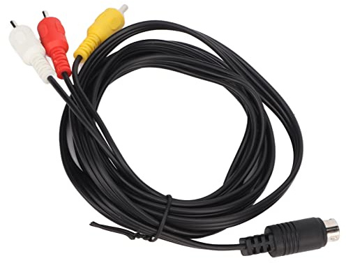 Tosuny Cavo Composito Video da DIN 9 Pin a, Cavo Video DIN 9 Pin Maschio a 3 Maschio, Cavo da 5,9 Piedi Mini DIN a Cavo di Collegamento Cavo DIN per Monitor TV