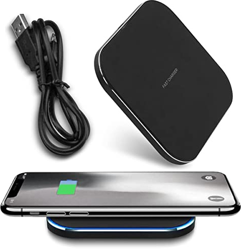 QI Induktion Ladestation kompatibel mit Apple iPhone 15 14 13 12 11 X Xr Xs SE Kabelloses Laden Wireless Ladegerät, Smartphone:Apple iPhone 15 Pro Max