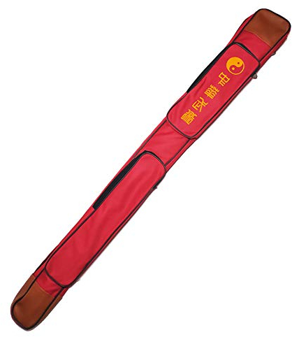 KOINEN Schwerttasche, Tai Chi Tragetasche, Oxford-Stoff, einlagig, multifunktional, verdickt, Samurai-Schwert, Tai Chi, Blau (Color : Big Red)