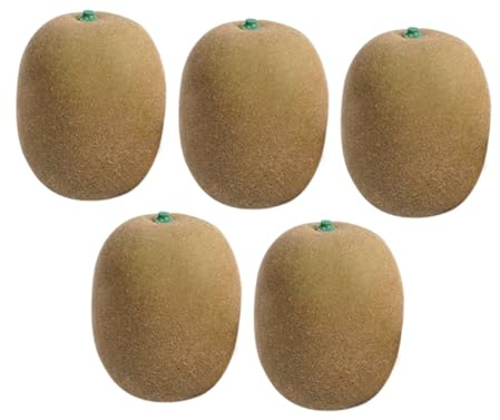 TOPBATHY Modèle de Fruit Kiwi Simulé, Lot de 5, Mousse, Aspect Réaliste