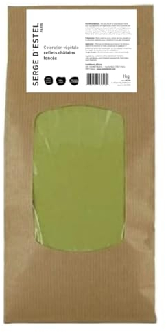 Henna Dunkle Kastanien, 1 kg, pflanzliche Haarfarbe, 100% natürlich, bietet herrliche dunkle kastanienfarbene Reflexe, ohne das Haar zu schädigen. Ideal für braunes - rotbraunes - kastanienbraunes