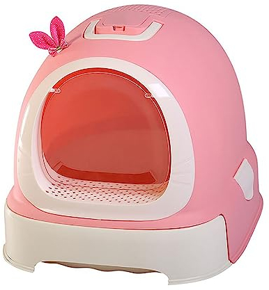 Toilette per gatti autopulente con apertura frontale e pala deodorante, lettiera per gatti, colore marrone