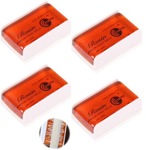 QEQSHQO 4pcs Kolophonium Violine natürliches Kolophonium Violine Kolophonium staubarmer Bogen Harz Violine Kolophonium