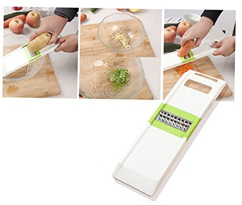 PRETYZOOM Juego de Cocina de 3 Piezas Cortador de Frutas Y Verduras Picador Pelador Y Rallador Material de Acero Inoxidable Fácil de Limpiar para Chefs