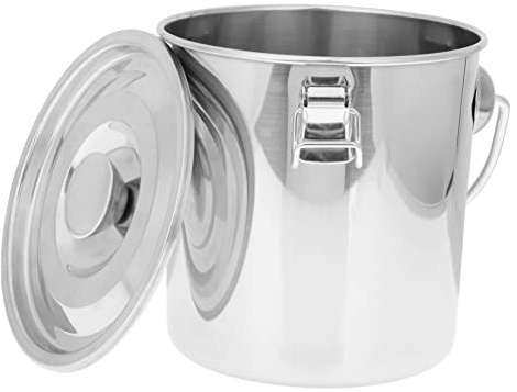 TOPPERFUN Portable Stainless Steel Airtight Bucket Fire Extinguisher Container for Camping Outdoor Use Sealed Design Storage for Kitchen BBQ