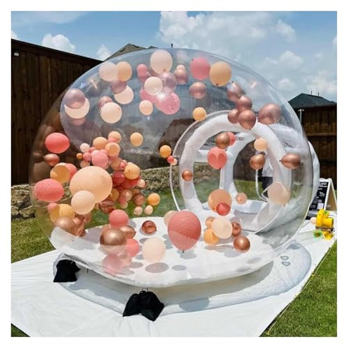 EYRMQWJPC Tienda inflable transparente, casa de burbujas hinchable cortina de bola a prueba de viento de material transparente cúpula casa de burbujas reunión de exposiciones publicitarias para