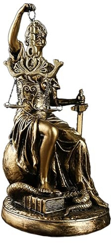 Lady Justice Statue, Blind Justice Figurine, Law Decor, Resin Justice Sculpture, Sitting Blind Goddess of Justice Resin Sculpture, Law Decor, Home Decor, Collectible Figurine for Lawyer Friends