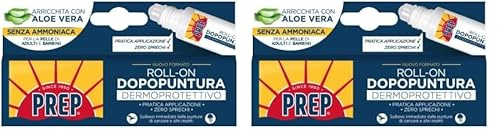 Prep, Penna Roll-On Dopopuntura, Azione Lenitiva e Idratante, Dona Sollievo Immediato dal Prurito per Puntura di Zanzara, Formula Anti-Prurito (Confezione da 2)