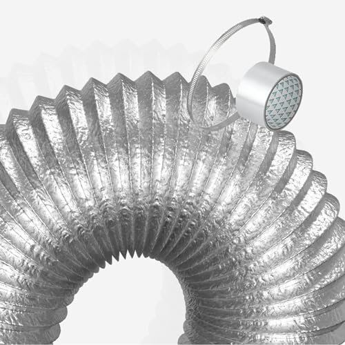Aluminiumleitungen, 2-lagiges Aluminium isolierter Lüftungsschlauch Auspuffrohr(5m 150mm)