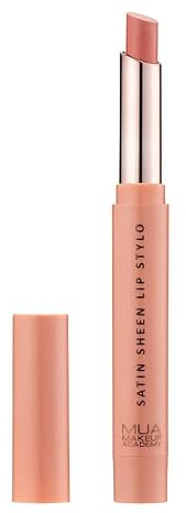 MUA Satin Sheen Lip Stylo Lipstick, Supernude (Pack of 1) | Light Pink Toned Nude, Hydrating Satin Finish, Highly Pigmented, Vegan & Cruelty Free