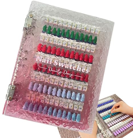 Nail Polish Book | Magnetic Salon Nail Design Color Chart,Manicure Art Accessories with Magnetic Tips for Salon Sample Personal Beginners Women