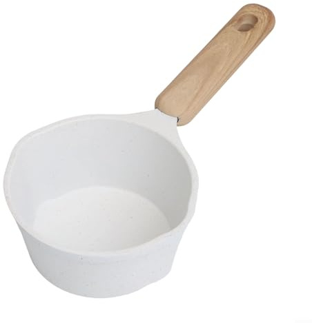 Huilier chaud élégant en aluminium avec bec verseur intégré pour cuisine pratique (blanc)
