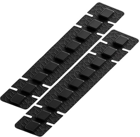 QhgPnt Chainstay Protector Silicone Stickers, Bike Chain Guard Protector for Mountain Bikes, Self-Adhesive Scratches Durable Bike Chain Rub Protector, 2 Pack Black Silicone Chainstay Protectors