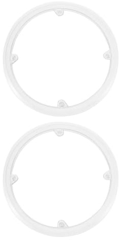 INOOMP 2pcs Bike Chain Protector Cover with Antidrop Design and Aerodynamic Shape, Plastic 4-hole Streamlined Chainring Guard for Bicycle's Sprocket, for Tough Outdoor Conditions