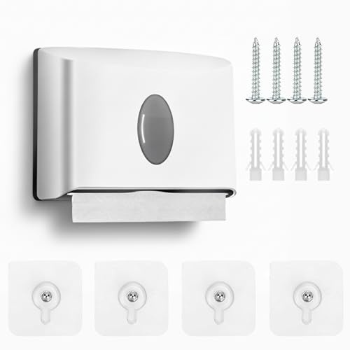 Multifold Hand Towel Dispenser Wall Mounted. Premium Paper Towel Dispenser for Kitchen, Bathroom, Hotel, Restaurant, Tissue Dispenser & Holder, Holds 200 Paper, for Z Fold Paper Towel Folded to 24x8cm
