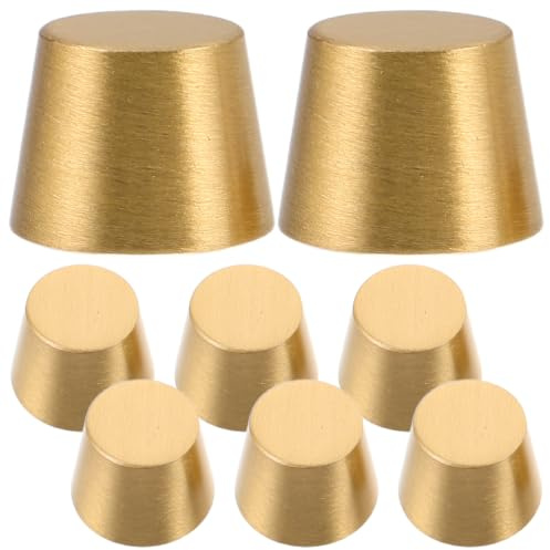 Veemoon 8pcs Pieds de Rehausseur de Plateau en Laiton Coniques pour Boîte à Bijoux et Plateau en Bois, Élégants et Antidérapants, pour Décoration Intérieure et Tables Basses