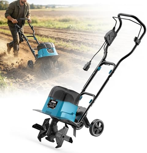 Batteridriven trädgårdsfräs för Makita 18 V batteri, elektrisk trädgårdsfräs motorhacka 36 cm arbetsbredd 18 cm arbetsdjup, 1 600 W borstlös motor (utan batteri)