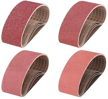 Cinta Lijadora 5 bandas de lijado 75 × 457 mm, grano 40, 60, 80, 100, 120 y 150, for madera, metal plástico(5pcs Grit 60)
