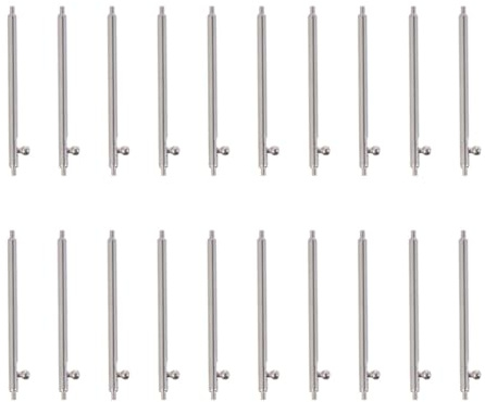 SKISUNO Pasadores Reloj de Acero Inoxidable para Correa de Reloj Metal Doble Brida 20 Piezas para Conexión de Correa y Reparación de Resistente