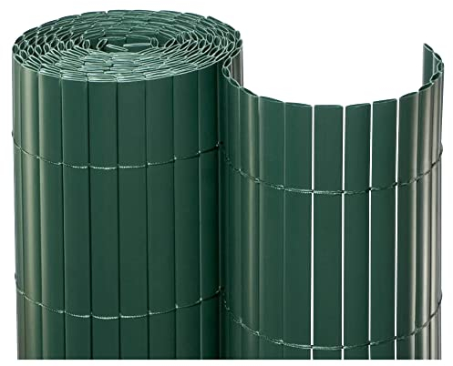 NOOR Tappetino frangivista in PVC, 1 x 10 m, verde, impermeabile, in plastica, per giardini, resistente ai raggi UV, per campi da tennis e balconi
