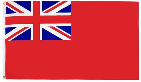 AZ FLAG - Bandera Reino Unido Red Ensign - 150x90 cm - Bandera Pabellón Civil Britanico 100% Poliéster Con Ojales de Metal integrados - 110g - Colores Vivos Y Resistente A La Decoloración