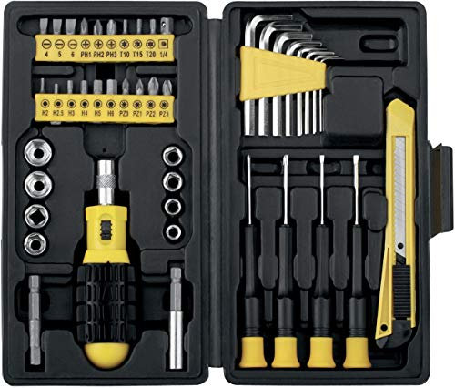 Peugeot 190186 Coffret mixte forets/embouts usage intensif, Gris, Set de 32 Pièces