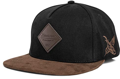 Blackskies Port Snapback Cap Unisex Baseball Mütze Kappe Wildleder Schwarz Burgundy Beige Suede, Port Charlotte, Einheitsgröße