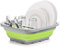 Zeller 26625 - Scolapiatti pieghevole, in plastica, colore: Grigio/Verde