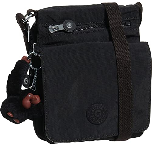 Kipling Eldorado Damen Minibag Leichte Crossbody Nylon Reisetasche, Schwarz, Small